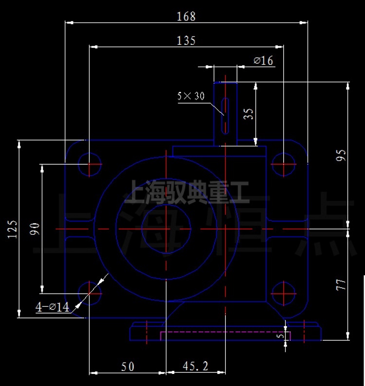 絲桿升降機SWLD2.5安裝尺寸
